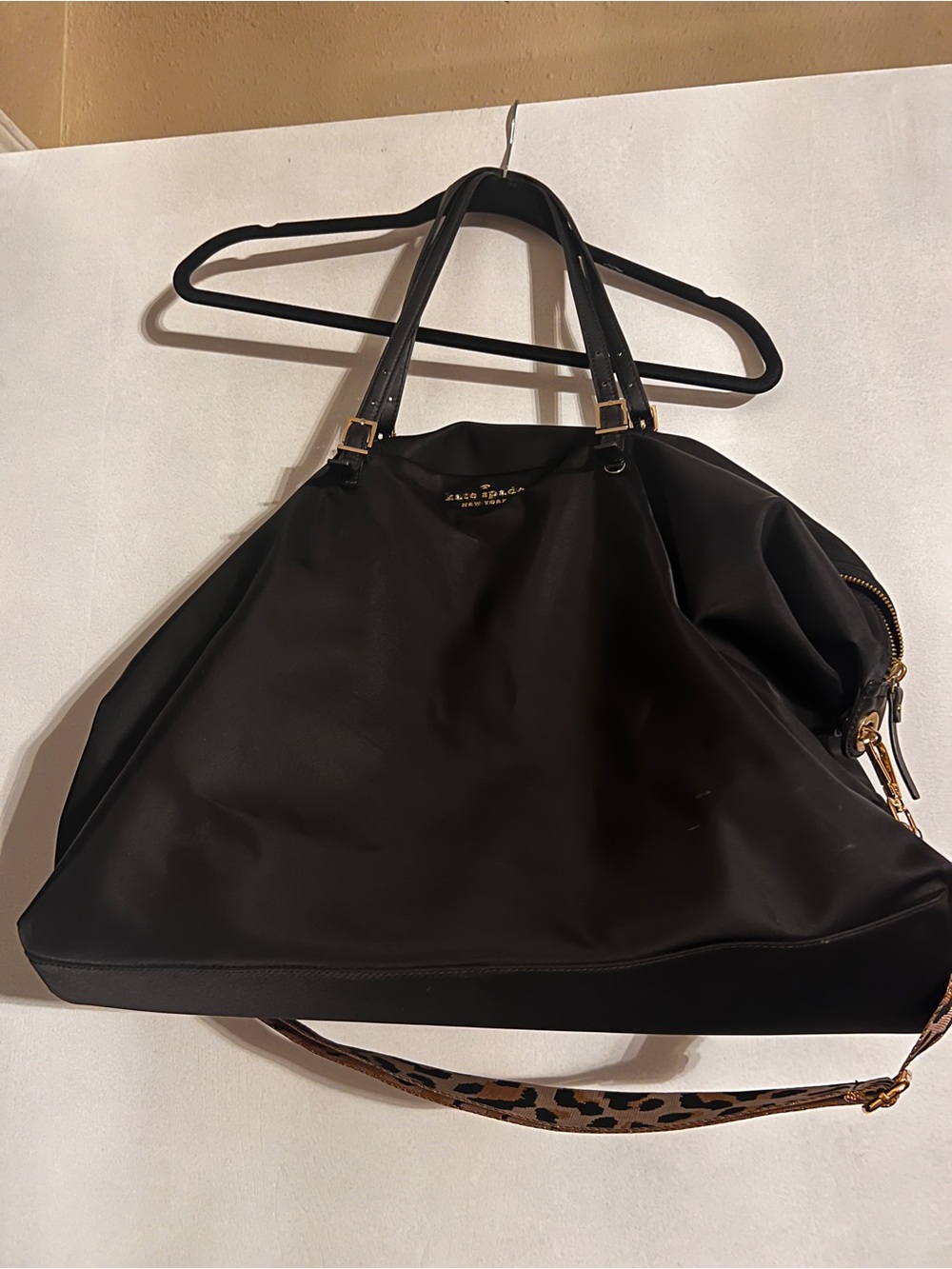 kate spade Sleek Black Nylon Extra Large Tote Weekender